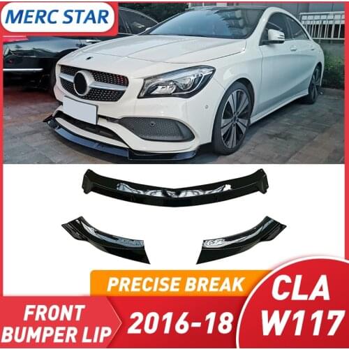 Car Front Bumper Splitter Lip Spoiler Diffuser Guard Cover Body For CLA-Class W117 2016-2020 Exterior Accessories