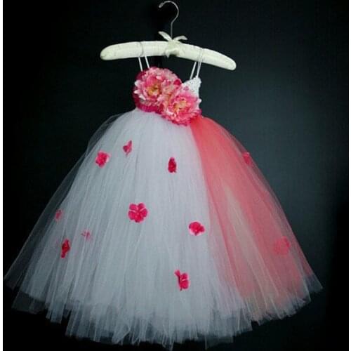 Wedding Flower Girl Dresses Tulle Girl Party Dresses kids Girl Floral Princess Tutu Dress Photography Theme Children Clothing