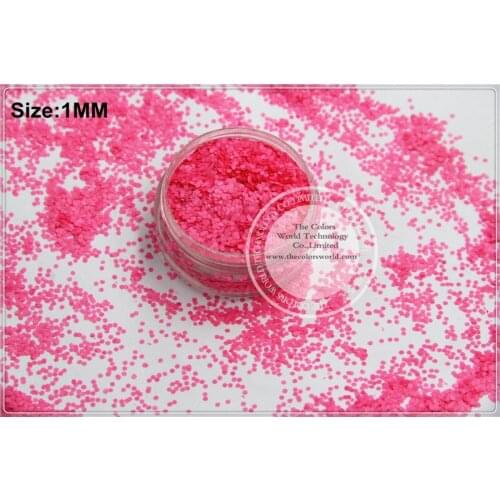TCF509 Neon Pink Colors 1.0mm size solvent resistant glitter for nail Art nail Polish or other DIY decoration
