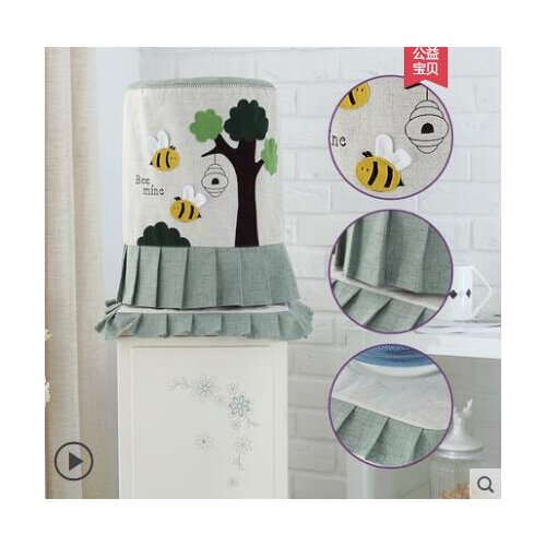 Fabric water dispenser cover Korean version cute garden mineral water dust cover vertical bucket cover