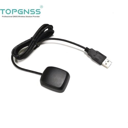 TOPGNSS GN200L GNSS GPS GLONASS GALILEO QZSS USB receiver antenna module cable1.5meter 5V Car PC windows xp 7 8 10 tablet FLAS
