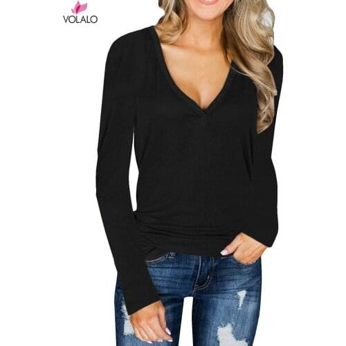 VOLALO Women's V-Neck Pullovers