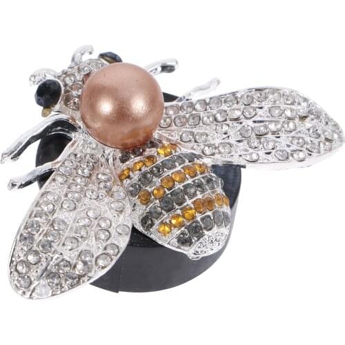 1 Set Car Bee Vent Clip Rhinestone Bee Charm Car Air Freshener Car Outlet Clip