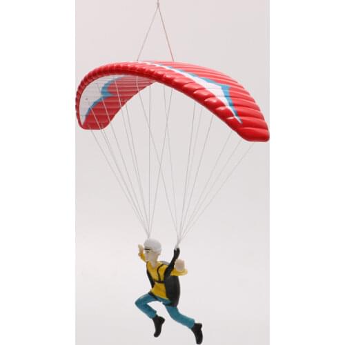 1pc Handmade Paraglider Single Model Creative Parachute Ornaments Mini Hanging Parapente Paragliding Car Pendant DIY Decor Parts