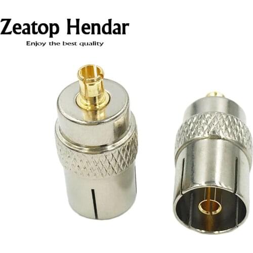 10Pcs MCX Plug Male Adapter to IEC DVB-T TV Female Jack RTL2832U R820T Tuner Plug Wire Connector