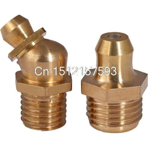 25pcs M6 M6*1 (Thread Diameter*Pitch) Metric Brass Bronze Straight Copper Grease Zerk Nipple Grease Fitting