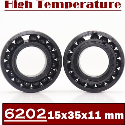 6202 High Temperature Bearing 15*35*11 mm ( 2 Pcs ) 500 Degrees Celsius Full Ball Bearing