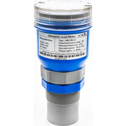 8m Integrated RS485 Liquid Ultrasonic Level Meter Sensor For Water Petrol Oil