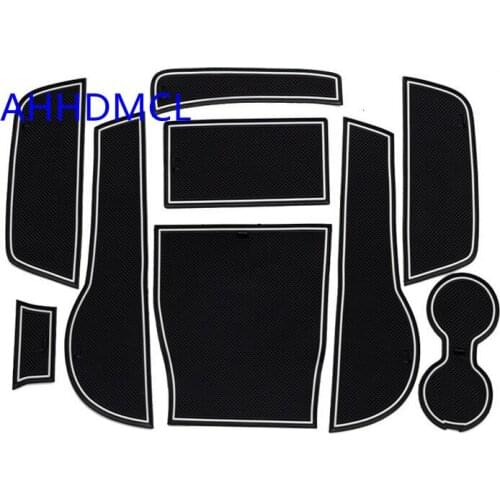 AHHDMCL Car Door Groove Mat Gate Slot Cup Armrest Storage Pad Mat For Audi A3 S3