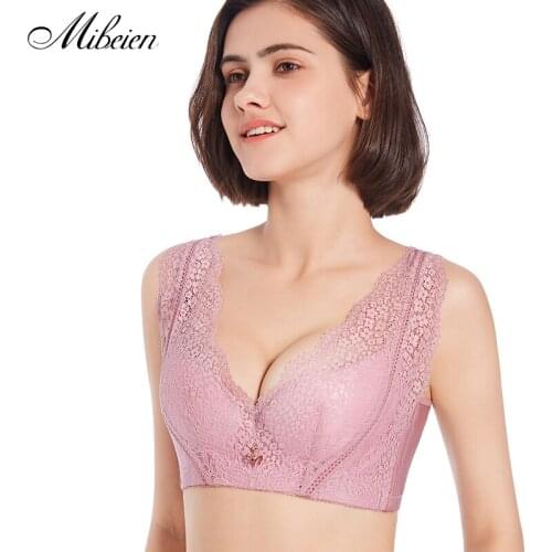 Beautiful back lace bra plus sizeSexy gathered push-ups sports plus size underwearNew product flower no steel ring series 50D