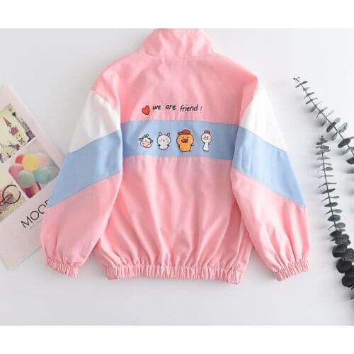 Cartoon Animals Printed Thin Hooded Jacket Kids 2021 Summer Korean Fashion Children Casual Zipper Kawaii Outerwear Coat