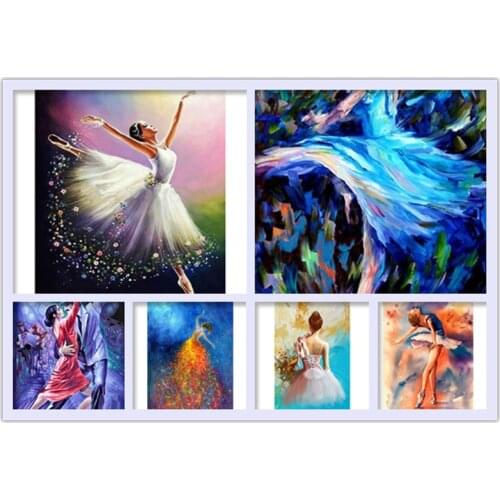 Diy Diamond Painting Ballet Dancer Full Round Crystal Cross Stitch Kit Decoration Set Diamond Embroidery Mosaic Ballerina