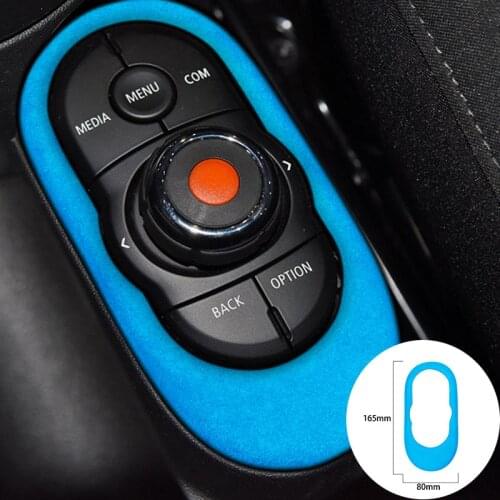 For BMW F55 F56 F57 F54 2014-2020 Alcantara Suede Wrap Car Mouse Console Button Panel Trim Stickers Cover Mouldings Car-styling