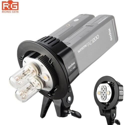 Godox AD-B2 Bowens Mount for AD200 Portable Flash Speedlite 400W power output Dual Head Light Tubes Bracket