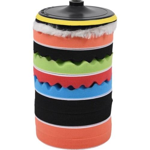 GTBL 11Pcs 7" Waves Buffer Polishing Pad Set For Car Polisher