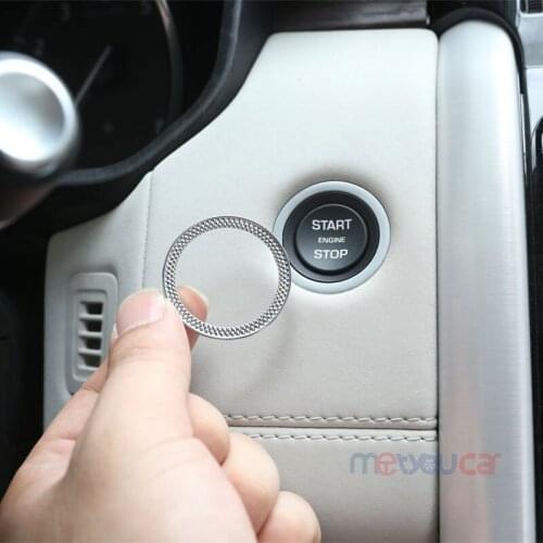 For Land Rover Discovery 5 LR5 L462 2017 2018 ABS Chrome Car Engine Start Ring Trim Stickers Accessories Parts
