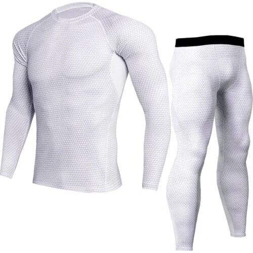 Compression Men Tracksuit Gym Tight Running Shirt-Leggings Fitness Jogging Suits Demix Workout Clothes Sports Wear Set