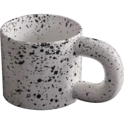 Nordic INS Mugs Funny Big Handle Hand Ceramic Cups Unique Gifts for Friends