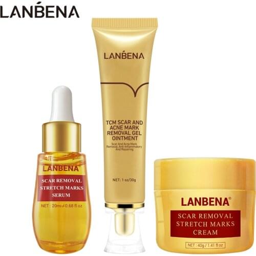 LANBENA TCM Herbal Scar Removal Essence Cream Repair Stretch Marks Face Gel Remove Acne Smoothing Whitening Body Skin Care