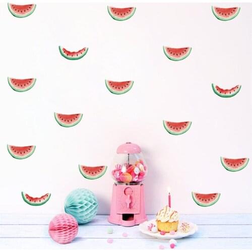 Summer Watermelon Wall Sticker Decals DIY Self-adhesive Waterproof Wallpapers Home Decor Design Kids Room Nursery Vinyl Stickers