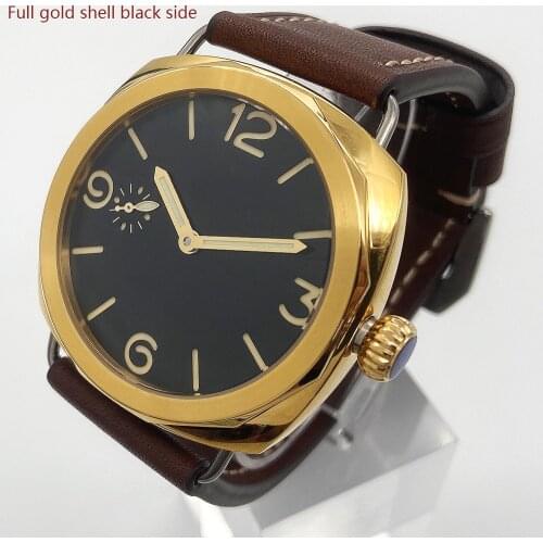 Mens Mechanical Watch 47mm 316 Stainless Steel Polished Case 17 Jewelry Mechanical Manual Movement Luminous Hand 50m Waterproof