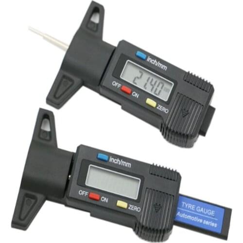 Tire Pattern Depth Ruler LED Electronic Digital Display Tire Vernier Caliper Digital Tread Depth Tester Tire Measurement Ruler