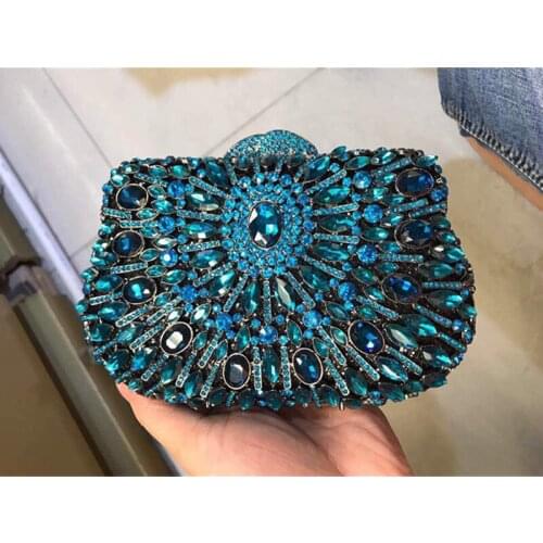 Fashion Women Crystal Diamond Wedding Evening Bags Luxury Colorful Crystal Diamond Evening Bag Designer Handbags High Quality