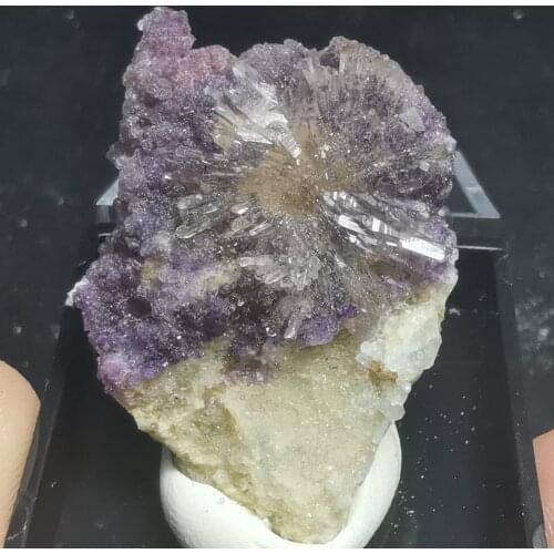 Natural high quality aluminum fluoride anhydrite crystal crystal healing energy stone decoration QUARTZ GEM delivery box