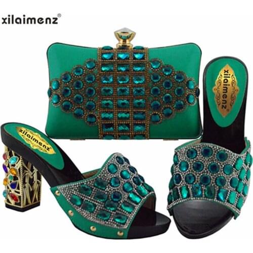 New Coming Matching Shoes and Bag Set In Heels Matching Shoes and Bag Set for Italian Party African Shoes and Bag Set for Women