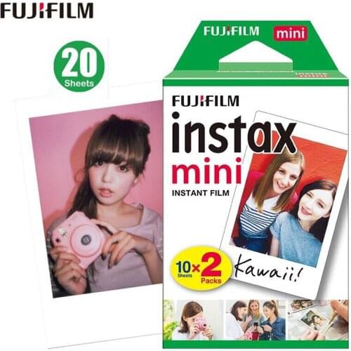 Original 20 sheets Fujifilm Instax mini 8 films white Edge 3 Inch for Instant Camera 7 9 25 50s 70 90 sp-1 sp-2 Photo paper