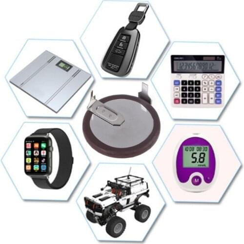 Original Vl2020 3v 20mah Coin Type Rechargeable 90 Degrees Fillet Lithium Button Cell Battery for Car Key