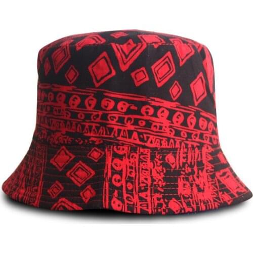 Ldslyjr Cotton Print Two Sides Wear Bucket Hat Fisherman Hat Outdoor Travel Hat Sun Cap Hats for Men and Women 416