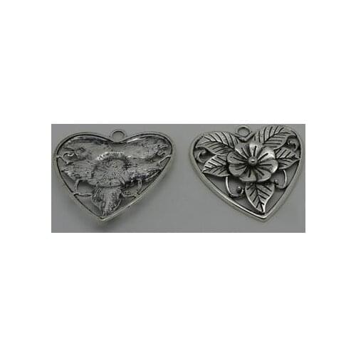 Zinc alloy pendant jewelry accessories diy handmade material charms Small peach heart pendant