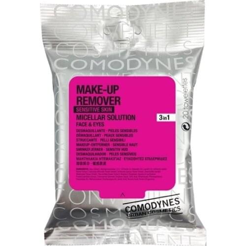 COMODYNES MICELLAR CLEANSER FACE AND EYES SENSITIVE SKIN 20 TOALLITAS
