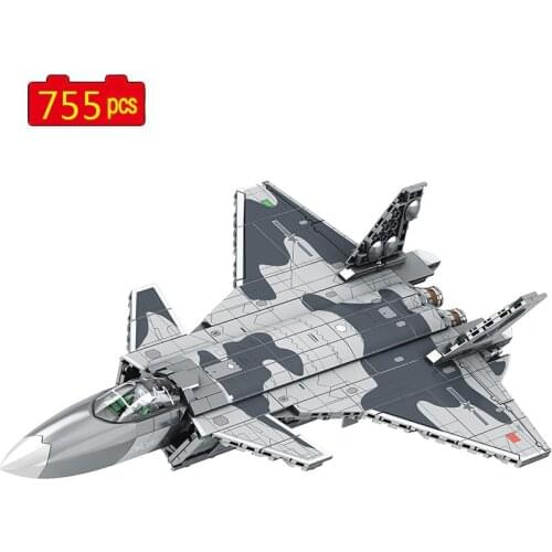 WW2 Military Series World War II All-Weather Multifunctional Stealth Fighter Building Blocks Bricks Toys Christmas Gifts