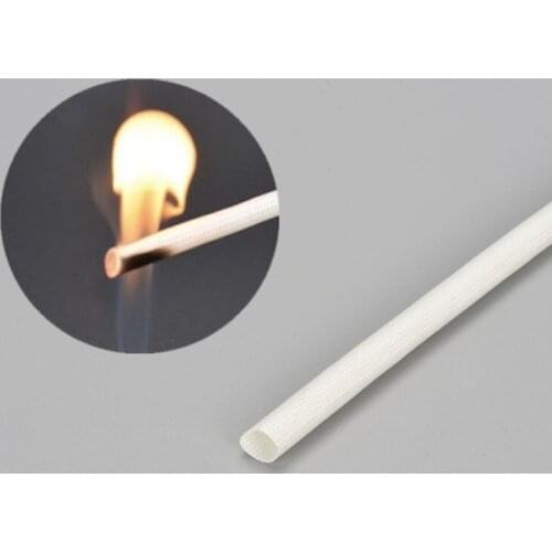 600 Deg High Temperature Braided Soft Chemical Fiber Tubing Insulation Cable Sleeving Fiberglass Tube 1-25mm Diameter