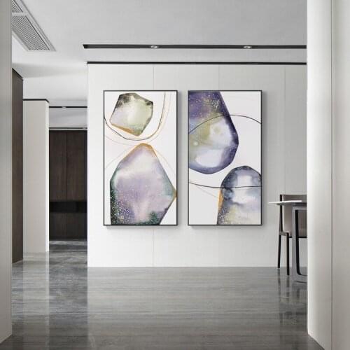 Abstract purple Big Posters n Print Minimalist starish Canvas Paintings For Hotel Aisle Living Room Home Decor Wall Art Pictures