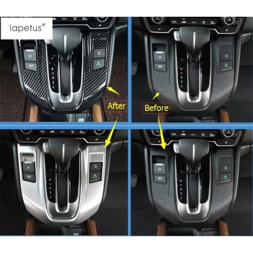 Lapetus Accessories Fit For Honda CR-V CRV 2017 - 2020 Stalls Gearshift Box Transmission Shift Gear Panel Molding Cover Kit Trim