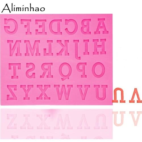 B1341 English alphabet form Silicone Mold letter Sugarcraft dessert Candy Chocolate Molds Fondant Cake Decorating Tools