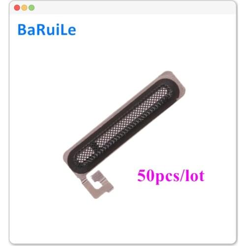 BaRuiLe 50pcs Ear Pieces Dust Mesh for iPhone X XR XS Max 11 Earpieces Speaker Anti Adhesive Sticker Gasket Rubber Earpiece part