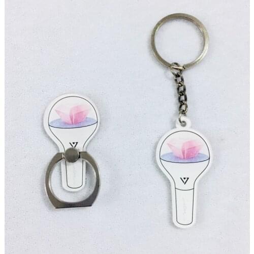 KPOP SEVENTEEN Light Stick Album Key Chain Acrylic Cartoon Keychain K-POP Key Ring Pendant