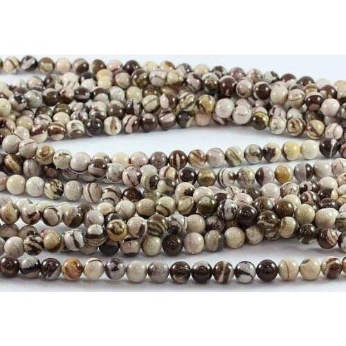 100% Natural Zebra Jaspe r Beads,Australia Zerbra Stone Bead 4mm 6mm 8mm10mm 12mm round stone loose beads for jewelry,1string15"