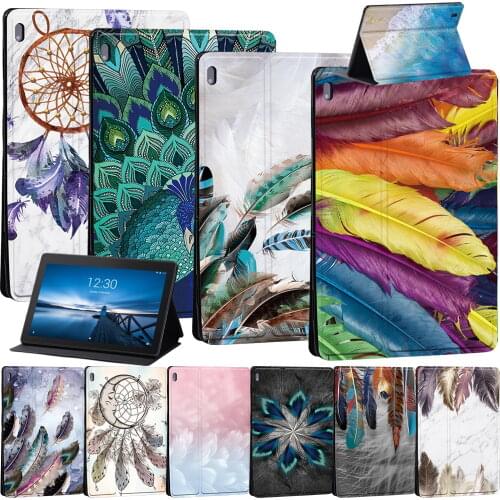 Tablet Case for Lenovo Tab E10 10.1"/Tab M10 10.1" PU Leather Stand Cover Case Shockproof Protective Shell + Pen