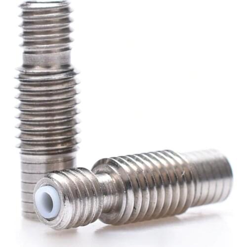 3D Printer Parts V6 Throat All Metal With PTFE Pipe For 1.75mm 3.0mm Filament Bowden&Direct J-head Hotend extruder