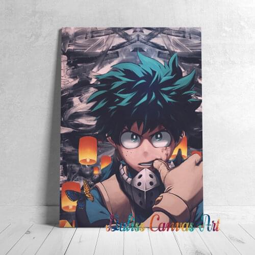 Canvas Midoriya Izuku Anime Pictures Home Decoration Manga Paintings Poster HD Prints Wall Art Modular Living Room Framed