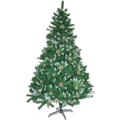 Basics Tree 2.1Meters Christmas Day Artificial Christmas Tree With Pinecone Spray white effect Holiday necessities Fake Pinetree