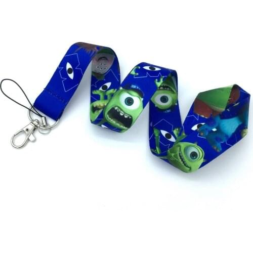 Monsters, Inc. Mike Mobile Phone Lanyards Straps Sling Disney U Disk Camera ID Card Holders Key DIY Hang Accessories Gift Decor