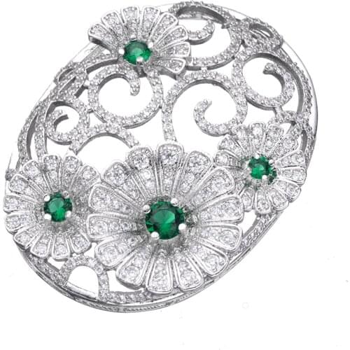 Hot Micro Pave Zircon Crystal Flower Charms For Jewelry Making Wholesale Big Copper Metal Connectors Charms Jewelry Bijoux Bedel