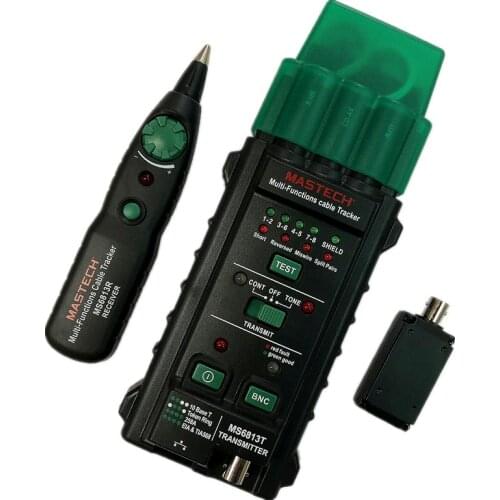 MASTECH MS6813 Multi-Function Network Cable Tester Telephone Line Tester Detector Tracker RJ45 RJ11 COAX