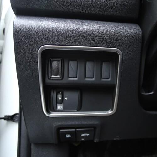 My Good Car Headlights Switch Protection Circle Trim Cover Sticker for Renault Koleos for Samsung QM6 LHD 2017 2018